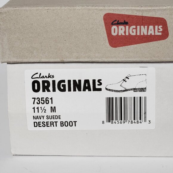 Clarks Originals Desert Boots Navy Suede Size 11.5 - Picture 2 of 12